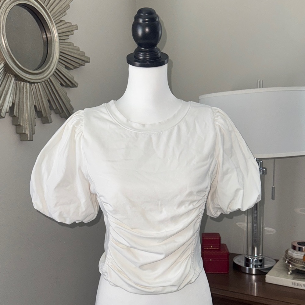 Express White Puff Sleeve Blouse